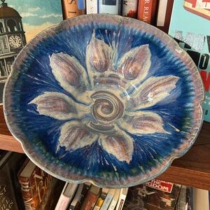 Kris Bliss Pottery Studio Drip Glazed Ceramic Bowl Hand Made in Alaska